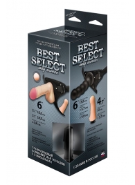 Черный пояс для женщин BEST SELECT с 3 насадками - LOVETOY (А-Полимер) - купить с доставкой в Ижевске