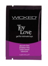 Лубрикант на водной основе для использования с игрушками WICKED Toy Love - 3 мл. - Wicked - купить с доставкой в Ижевске