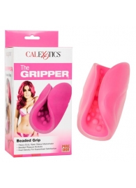 Розовый рельефный мастурбатор Beaded Grip - California Exotic Novelties - в Ижевске купить с доставкой