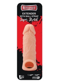 Телесная насадка EXTENDER WITH BALL STRAP 5.5 - 14 см. - Dream Toys - в Ижевске купить с доставкой