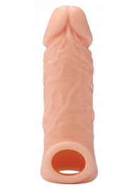 Телесная насадка EXTENDER WITH BALL STRAP 5.5 - 14 см. - Dream Toys - в Ижевске купить с доставкой