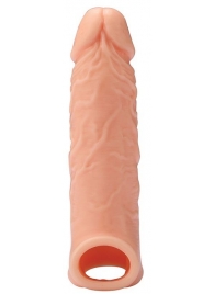 Телесная насадка EXTENDER WITH BALL STRAP 6.5 - 17 см. - Dream Toys - в Ижевске купить с доставкой