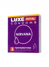 Презервативы с увеличенным количеством смазки LUXE Royal Nirvana - 3 шт. - Luxe - купить с доставкой в Ижевске