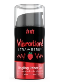 Жидкий интимный гель с эффектом вибрации Vibration! Strawberry - 15 мл. - INTT - купить с доставкой в Ижевске