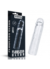 Прозрачная насадка-удлинитель Flawless Clear Penis Sleeve Add 2 - 19 см. - Lovetoy - в Ижевске купить с доставкой