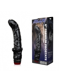 Черный вибромассажер простаты 6  Premium Prostate Massager - BlueLine - в Ижевске купить с доставкой