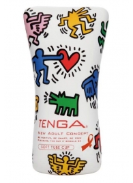 Мастурбатор-туба Keith Haring Soft Tube CUP - Tenga - в Ижевске купить с доставкой