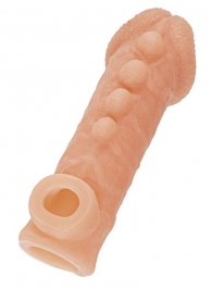 Телесная закрытая насадка с шишечками Cock Sleeve Size S - 13,8 см. - KOKOS - в Ижевске купить с доставкой