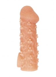 Телесная закрытая насадка с пучками шишечек Cock Sleeve Size S - 13,8 см. - KOKOS - в Ижевске купить с доставкой Телесная закрытая насадка с пучками шишечек Cock Sleeve Size S - 13,8 см. - KOKOS - в Ижевске купить с доставкой