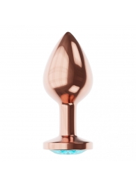 Пробка цвета розового золота с малиновым кристаллом Diamond Topaz Shine L - 8,3 см. - Lola Games - купить с доставкой в Ижевске