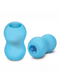 Голубой двусторонний мастурбатор MINI DOUBLE BUBBLE - Zolo - в Ижевске купить с доставкой