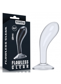 Прозрачный стимулятор простаты Flawless Clear Prostate Plug - 15 см. - Lovetoy - в Ижевске купить с доставкой