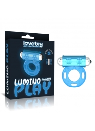 Голубое, светящееся в темноте эрекционное виброкольцо Lumino Play Vibrating Penis Ring - Lovetoy - в Ижевске купить с доставкой