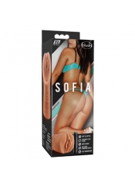 Мастурбатор-вагина цвета карамели Sofia с вибрацией - Blush Novelties - в Ижевске купить с доставкой