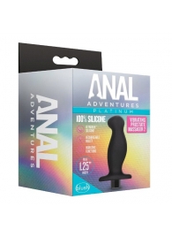 Черный анальный вибромассажёр Silicone Vibrating Prostate Massager 02 - 10,8 см. - Blush Novelties - в Ижевске купить с доставкой