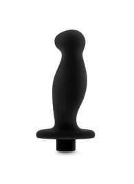 Черный анальный вибромассажёр Silicone Vibrating Prostate Massager 02 - 10,8 см. - Blush Novelties - в Ижевске купить с доставкой