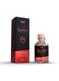 Массажный гель с ароматом клубники Strawberry - 30 мл. - INTT - купить с доставкой в Ижевске