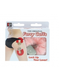 Металлические наручники с розовой меховой опушкой METAL HANDCUFF WITH PLUSH PINK - Dream Toys - купить с доставкой в Ижевске