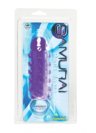 Закрытая фиолетовая насадка с пупырышками SAMURAI PENIS SLEEVE PURPLE - 14,5 см. - NMC - в Ижевске купить с доставкой