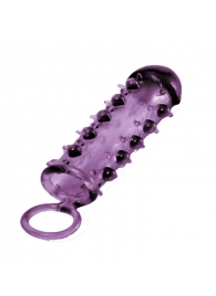 Закрытая фиолетовая насадка с пупырышками SAMURAI PENIS SLEEVE PURPLE - 14,5 см. - NMC - в Ижевске купить с доставкой