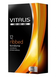Ребристые презервативы VITALIS PREMIUM ribbed - 12 шт. - Vitalis - купить с доставкой в Ижевске