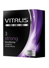 Презервативы с утолщенной стенкой VITALIS PREMIUM strong - 3 шт. - Vitalis - купить с доставкой в Ижевске