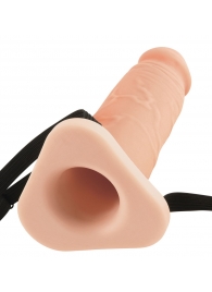 Телесный реалистичный фаллоимитатор с полостью Silicone Hollow Extension - 20 см. - Pipedream - купить с доставкой в Ижевске