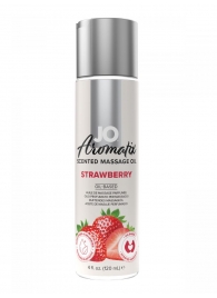 Массажное масло JO Aromatix Massage Oil Strawberry с ароматом клубники - 120 мл. - System JO - купить с доставкой в Ижевске