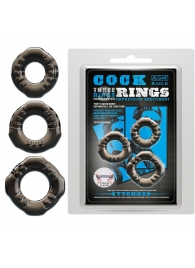 Набор из 3 эластичных дымчатых эрекционных колец - Baile - в Ижевске купить с доставкой