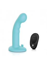 Голубая изогнутая насадка 6in Remote Control Ripple P-Spot G-Spot на черных трусиках - 16 см. - Pegasus - купить с доставкой в Ижевске