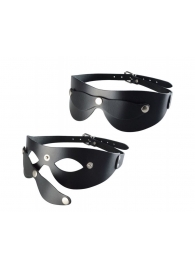 Черная кожаная маска  Новичок - Sitabella - купить с доставкой в Ижевске