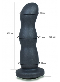 Черная анальная рельефная насадка-фаллоимитатор - 15 см. - LOVETOY (А-Полимер) - купить с доставкой в Ижевске