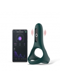 Изумрудное виброкольцо Magic Motion Rise с подхватом мошонки - Magic Motion - в Ижевске купить с доставкой