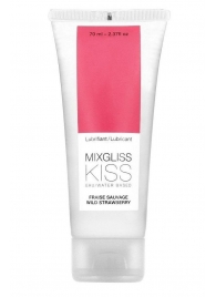 Смазка на водной основе Mixgliss Kiss с ароматом земляники - 70 мл. - Mixgliss - купить с доставкой в Ижевске