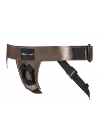 Бронзовый пояс для насадок Curious Harness - Strap-on-me - купить с доставкой в Ижевске