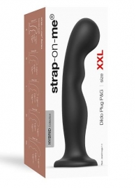 Черная насадка Strap-On-Me Dildo Plug P G size XXL - Strap-on-me - купить с доставкой в Ижевске