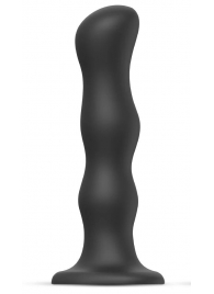 Черная насадка Strap-On-Me Dildo Geisha Balls size M - Strap-on-me - купить с доставкой в Ижевске