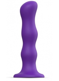 Фиолетовая насадка Strap-On-Me Dildo Geisha Balls size M - Strap-on-me - купить с доставкой в Ижевске