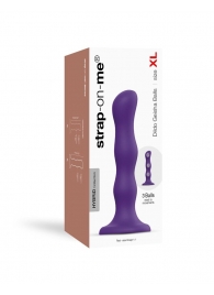 Фиолетовая насадка Strap-On-Me Dildo Geisha Balls size XL - Strap-on-me - купить с доставкой в Ижевске