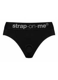 Черные трусики для насадок Heroine Lingerie Harness - size S - Strap-on-me - купить с доставкой в Ижевске