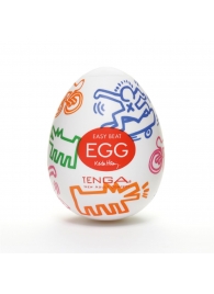 Мастурбатор-яйцо Keith Haring EGG STREET - Tenga - в Ижевске купить с доставкой