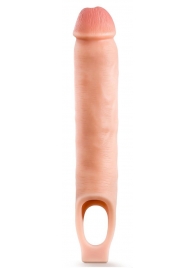 Телесная насадка-удлинитель 11.5 Inch Silicone Cock Sheath Penis Extender - 29,2 см. - Blush Novelties - в Ижевске купить с доставкой