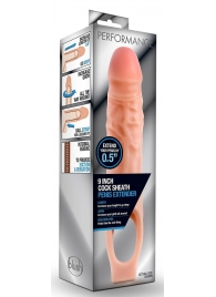 Телесная насадка на пенис 9 Inch Cock Sheath Extender - 22,2 см. - Blush Novelties - в Ижевске купить с доставкой