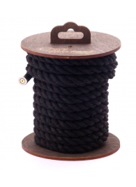 Черная хлопковая веревка для бондажа на катушке - 5 м. - Crazy Handmade - купить с доставкой в Ижевске