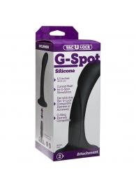 Черная изогнутая насадка Vac-U-Lock G-Spot - 16,5 см. - Doc Johnson - купить с доставкой в Ижевске