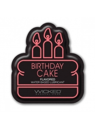 Лубрикант на водной основе со вкусом торта с кремом Wicked Aqua Birthday cake - 3 мл. - Wicked - купить с доставкой в Ижевске