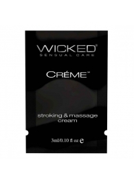 Крем для массажа и мастурбации Wicked Stroking and Massage Creme - 3 мл. - Wicked - купить с доставкой в Ижевске