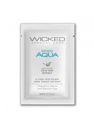 Легкий лубрикант на водной основе Wicked Simply AQUA - 3 мл. - Wicked - купить с доставкой в Ижевске