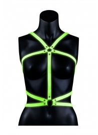 Портупея Body Harness с неоновым эффектом - размер L-XL - Shots Media BV - купить с доставкой в Ижевске