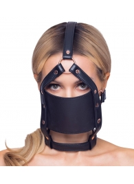 Черный намордник с кляпом-шаром Head Harness With A Gag - Orion - купить с доставкой в Ижевске